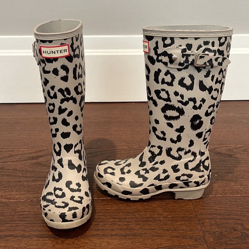 Girls Cheetah Hunter Rain Boots